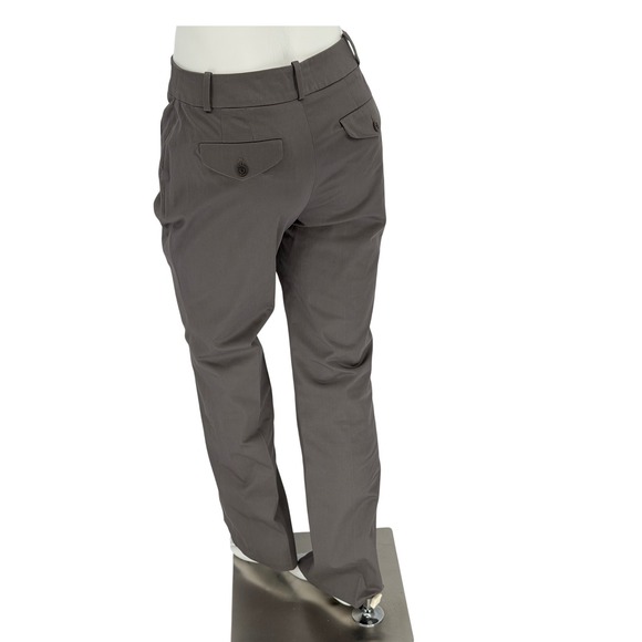 LOFT Julie Gray Cotton Spandex Flat Front Dress Pants 6 Academia Preppy 98-19 - Picture 5 of 14